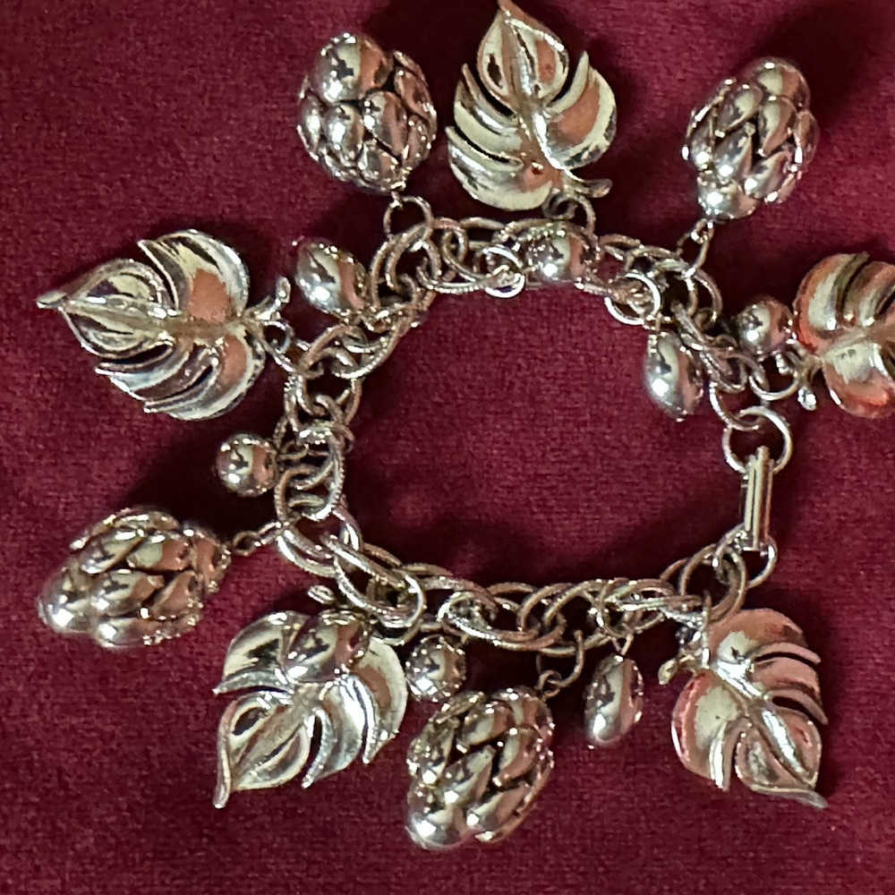 Gold Leaf Charm Bracelet - Women Jewelry